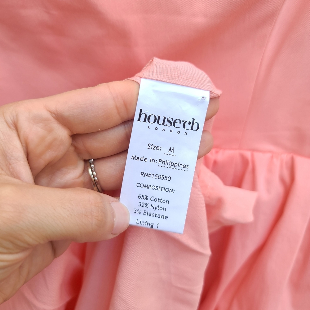 House Of CB | Lolita Rose Pink Cotton Corset Sundress Size Medium - Picture 13 of 15